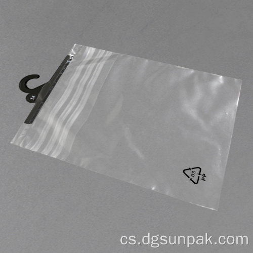 recyklované biologicky rozložitelné obalové polybagy s háčkem